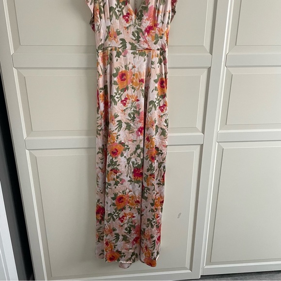 Hutch x Anthropologie Ella white floral print open back maxi dress 20406 - Picture 5 of 13